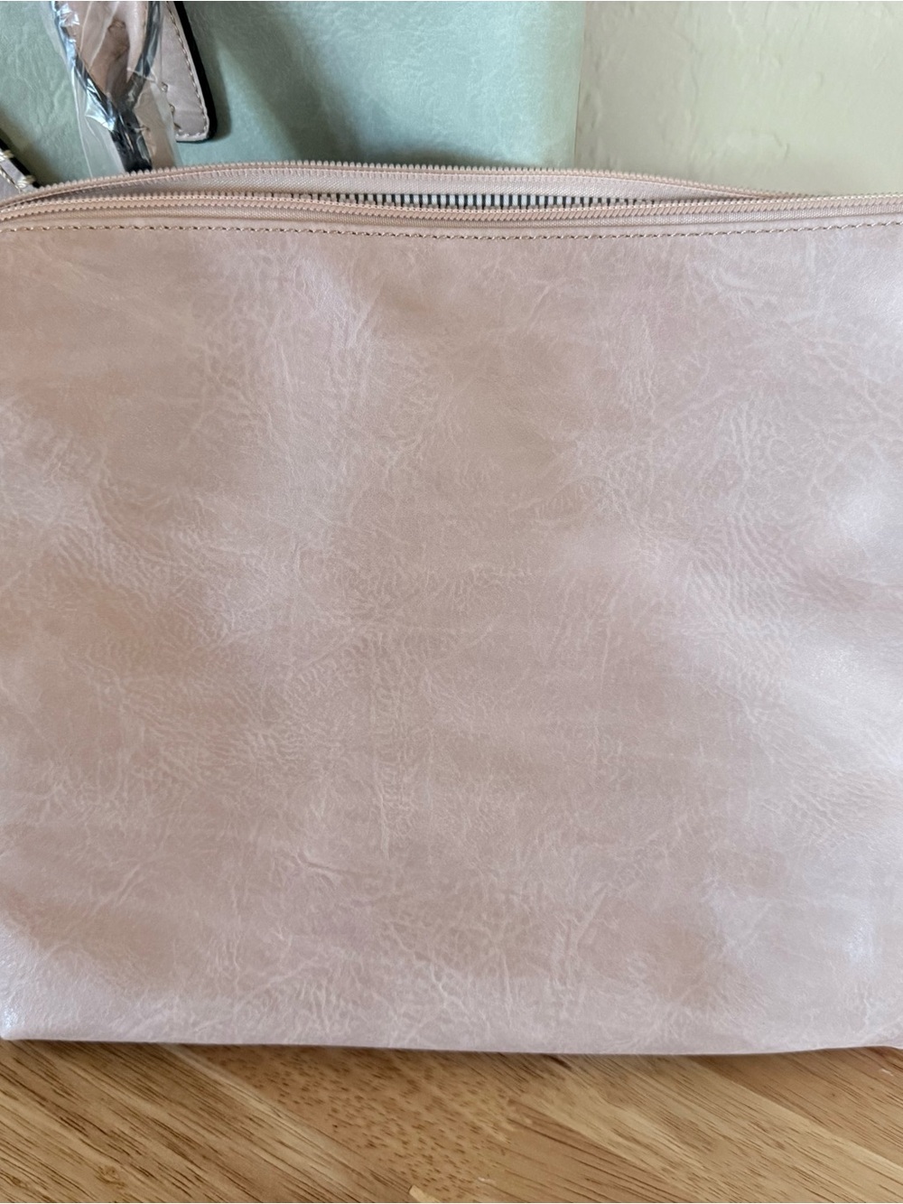 Vegan purse Two-Tone Pastel Tote Bag - Mint & Blush - Picture 8 of 13
